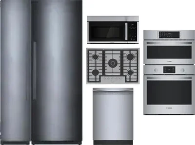 6 Piece Package Includes Refrigerator, Freezer, Cooktop, Wall Oven, Microwave And Dishwasher