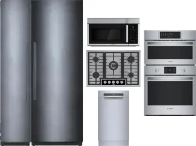 6 Piece Package Includes Refrigerator, Freezer, Cooktop, Wall Oven, Microwave And Dishwasher