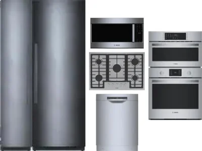 6 Piece Package Includes Refrigerator, Freezer, Cooktop, Wall Oven, Microwave And Dishwasher