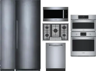 6 Piece Package Includes Refrigerator, Freezer, Cooktop, Wall Oven, Microwave And Dishwasher