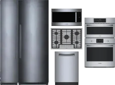 6 Piece Package Includes Refrigerator, Freezer, Cooktop, Wall Oven, Microwave And Dishwasher