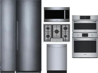 6 Piece Package Includes Refrigerator, Freezer, Cooktop, Wall Oven, Microwave And Dishwasher