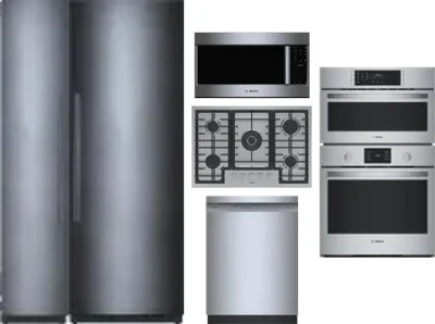 6 Piece Package Includes Refrigerator, Freezer, Cooktop, Wall Oven, Microwave And Dishwasher
