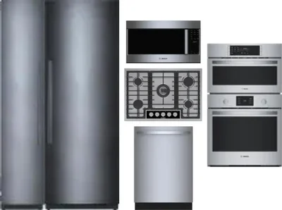 6 Piece Package Includes Refrigerator, Freezer, Cooktop, Wall Oven, Microwave And Dishwasher
