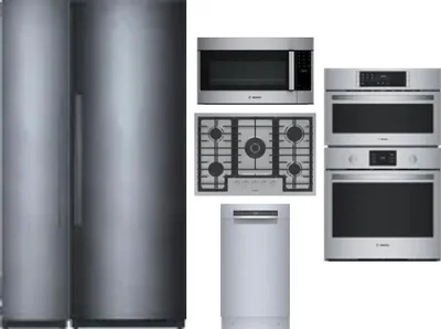 6 Piece Package Includes Refrigerator, Freezer, Cooktop, Wall Oven, Microwave And Dishwasher