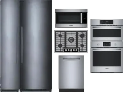 6 Piece Package Includes Refrigerator, Freezer, Cooktop, Wall Oven, Microwave And Dishwasher