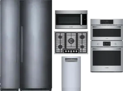 6 Piece Package Includes Refrigerator, Freezer, Cooktop, Wall Oven, Microwave And Dishwasher