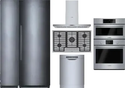 6 Piece Package Includes Refrigerator, Freezer, Cooktop, Wall Oven, Hood And Dishwasher