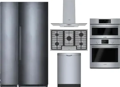 6 Piece Package Includes Refrigerator, Freezer, Cooktop, Wall Oven, Hood And Dishwasher