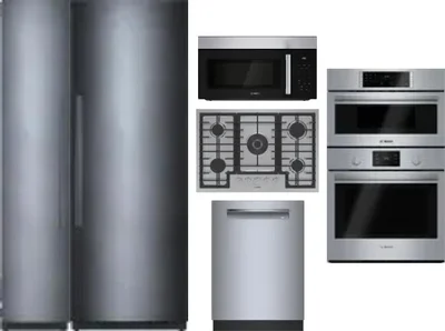 6 Piece Package Includes Refrigerator, Freezer, Cooktop, Wall Oven, Microwave And Dishwasher