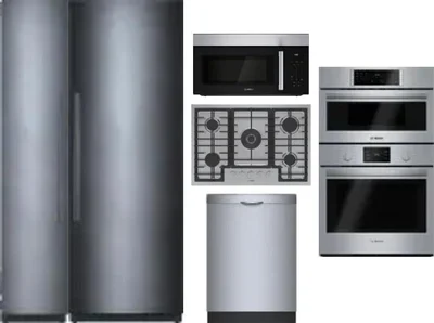 6 Piece Package Includes Refrigerator, Freezer, Cooktop, Wall Oven, Microwave And Dishwasher