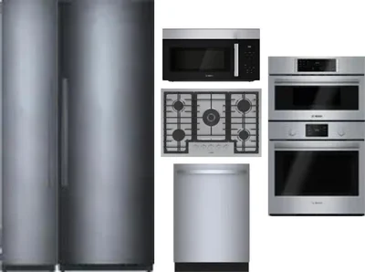 6 Piece Package Includes Refrigerator, Freezer, Cooktop, Wall Oven, Microwave And Dishwasher