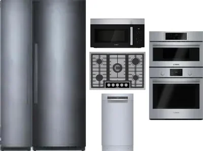 6 Piece Package Includes Refrigerator, Freezer, Cooktop, Wall Oven, Microwave And Dishwasher