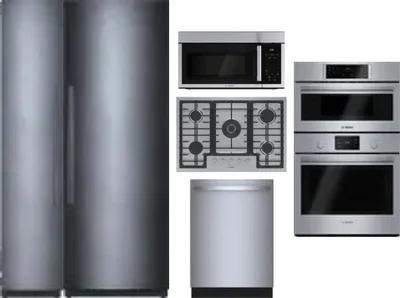 6 Piece Package Includes Refrigerator, Freezer, Cooktop, Wall Oven, Microwave And Dishwasher
