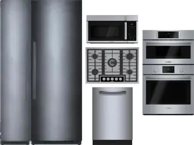 6 Piece Package Includes Refrigerator, Freezer, Cooktop, Wall Oven, Microwave And Dishwasher