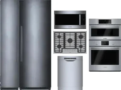 6 Piece Package Includes Refrigerator, Freezer, Cooktop, Wall Oven, Microwave And Dishwasher