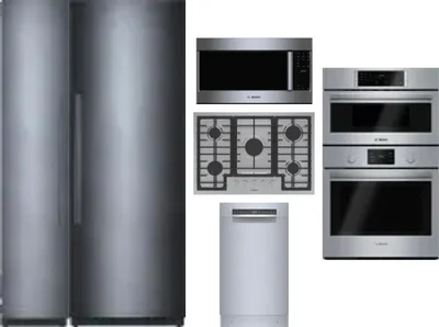 6 Piece Package Includes Refrigerator, Freezer, Cooktop, Wall Oven, Microwave And Dishwasher