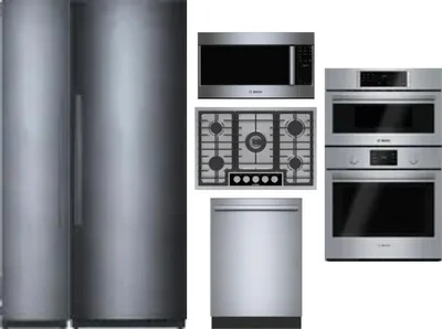 6 Piece Package Includes Refrigerator, Freezer, Cooktop, Wall Oven, Microwave And Dishwasher