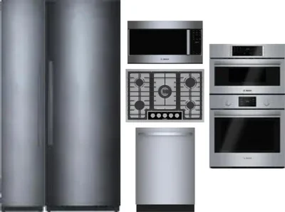 6 Piece Package Includes Refrigerator, Freezer, Cooktop, Wall Oven, Microwave And Dishwasher