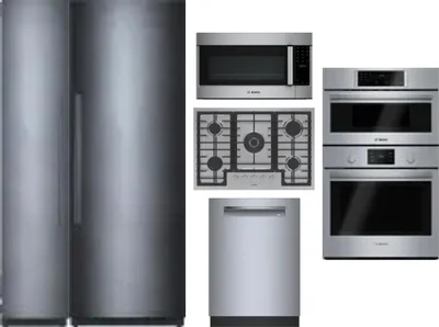 6 Piece Package Includes Refrigerator, Freezer, Cooktop, Wall Oven, Microwave And Dishwasher