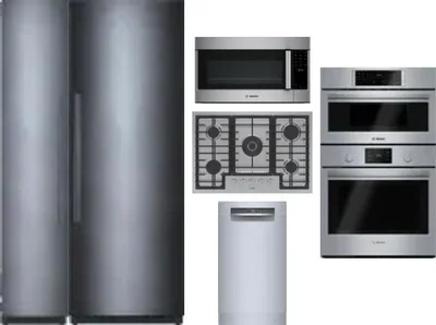 6 Piece Package Includes Refrigerator, Freezer, Cooktop, Wall Oven, Microwave And Dishwasher