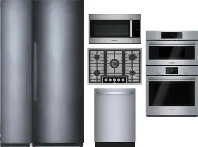 6 Piece Package Includes Refrigerator, Freezer, Cooktop, Wall Oven, Microwave And Dishwasher