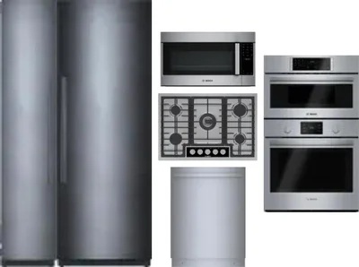 6 Piece Package Includes Refrigerator, Freezer, Cooktop, Wall Oven, Microwave And Dishwasher