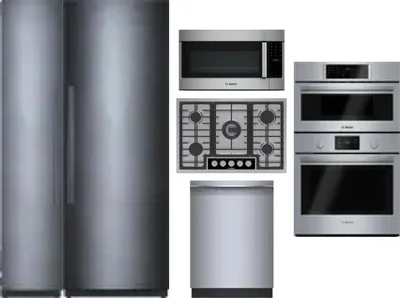 6 Piece Package Includes Refrigerator, Freezer, Cooktop, Wall Oven, Microwave And Dishwasher