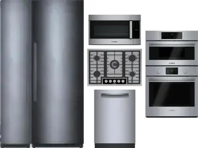 6 Piece Package Includes Refrigerator, Freezer, Cooktop, Wall Oven, Microwave And Dishwasher