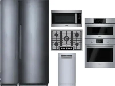 6 Piece Package Includes Refrigerator, Freezer, Cooktop, Wall Oven, Microwave And Dishwasher