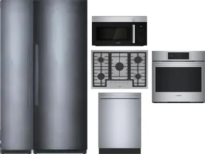 6 Piece Package Includes Refrigerator, Freezer, Cooktop, Wall Oven, Microwave And Dishwasher