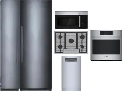 6 Piece Package Includes Refrigerator, Freezer, Cooktop, Wall Oven, Microwave And Dishwasher