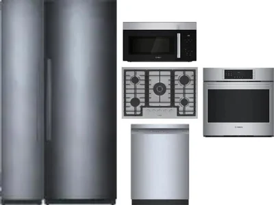6 Piece Package Includes Refrigerator, Freezer, Cooktop, Wall Oven, Microwave And Dishwasher