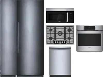 6 Piece Package Includes Refrigerator, Freezer, Cooktop, Wall Oven, Microwave And Dishwasher