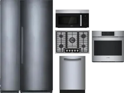 6 Piece Package Includes Refrigerator, Freezer, Cooktop, Wall Oven, Microwave And Dishwasher