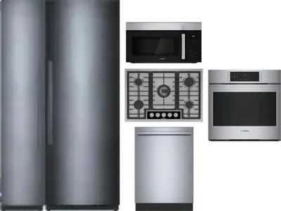 6 Piece Package Includes Refrigerator, Freezer, Cooktop, Wall Oven, Microwave And Dishwasher