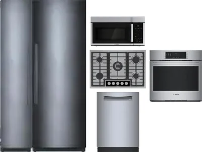 6 Piece Package Includes Refrigerator, Freezer, Cooktop, Wall Oven, Microwave And Dishwasher