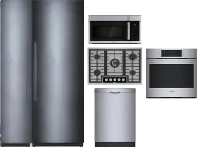 6 Piece Package Includes Refrigerator, Freezer, Cooktop, Wall Oven, Microwave And Dishwasher