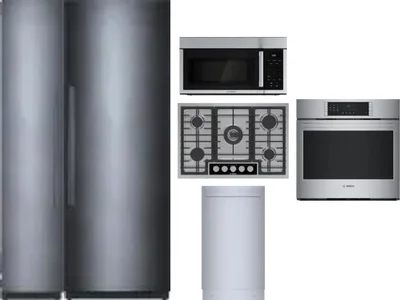 6 Piece Package Includes Refrigerator, Freezer, Cooktop, Wall Oven, Microwave And Dishwasher