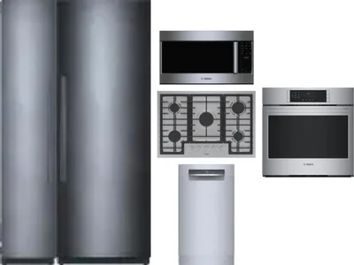 6 Piece Package Includes Refrigerator, Freezer, Cooktop, Wall Oven, Microwave And Dishwasher