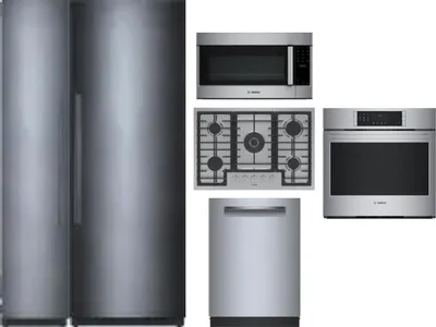 6 Piece Package Includes Refrigerator, Freezer, Cooktop, Wall Oven, Microwave And Dishwasher