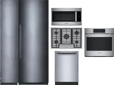 6 Piece Package Includes Refrigerator, Freezer, Cooktop, Wall Oven, Microwave And Dishwasher
