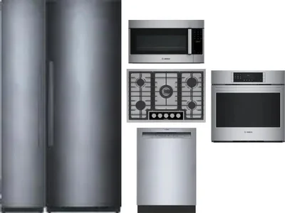 6 Piece Package Includes Refrigerator, Freezer, Cooktop, Wall Oven, Microwave And Dishwasher
