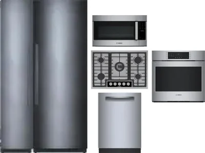 6 Piece Package Includes Refrigerator, Freezer, Cooktop, Wall Oven, Microwave And Dishwasher