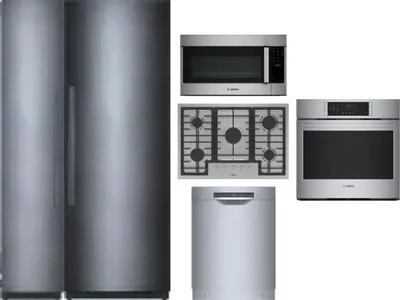 6 Piece Package Includes Refrigerator, Freezer, Cooktop, Wall Oven, Microwave And Dishwasher