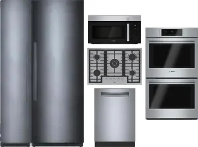 6 Piece Package Includes Refrigerator, Freezer, Cooktop, Wall Oven, Microwave And Dishwasher
