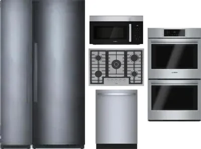 6 Piece Package Includes Refrigerator, Freezer, Cooktop, Wall Oven, Microwave And Dishwasher