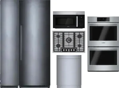 6 Piece Package Includes Refrigerator, Freezer, Cooktop, Wall Oven, Microwave And Dishwasher