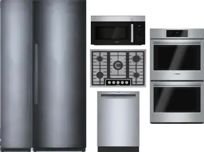 6 Piece Package Includes Refrigerator, Freezer, Cooktop, Wall Oven, Microwave And Dishwasher