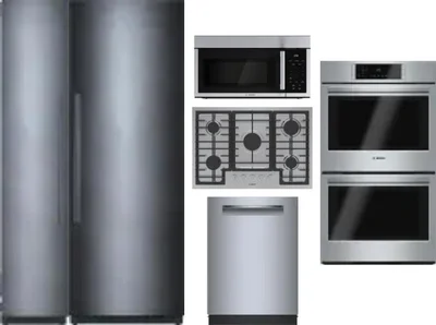 6 Piece Package Includes Refrigerator, Freezer, Cooktop, Wall Oven, Microwave And Dishwasher